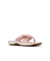 Clarks Women's Cloudsteppers Breeze Dalia Rip Tape Sandals In Blush Interest Synthetic