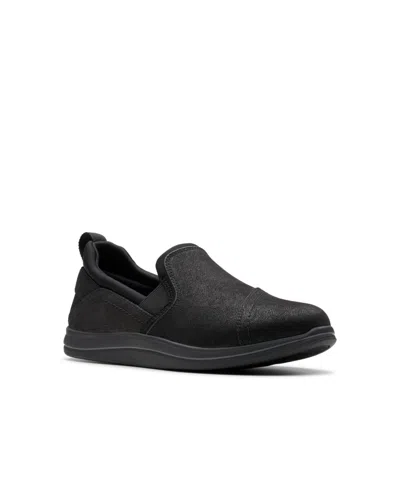 Clarks Women's Cloudsteppers Breeze Dawn Shoes In Black Textile