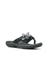 Clarks Breeze Sea Flip Flop Sandal In Black Patent