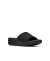 Clarks Cloudsteppers Women's Drift Twist Slip-on Flat Sandals In Black Synthetic