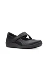 Clarks Women's Cloudsteppers Sillian Bella Shoes In Black Synthetic Nubuck