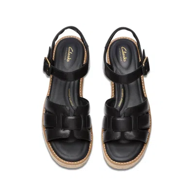 Clarks Women's Coledale Strap Sandals In Black In Animal Print