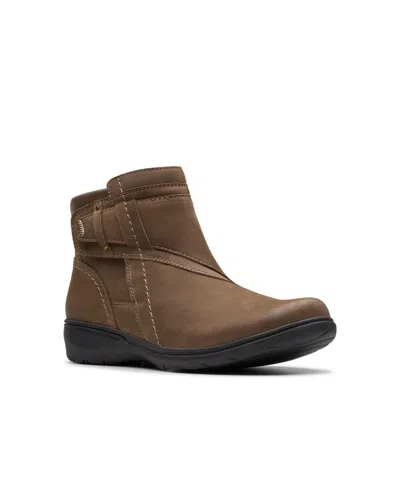 Clarks Women's Collection Carleigh Style Boots In Mushroom Nubuck