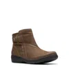 Clarks Women's Collection Carleigh Style Boots In Mushroom Nubuck