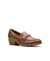 Clarks Charlten Echo In Beige Leather In Dark Sand Leather