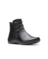 Clarks Women's Collection Cora Pace Boots In Black Leather