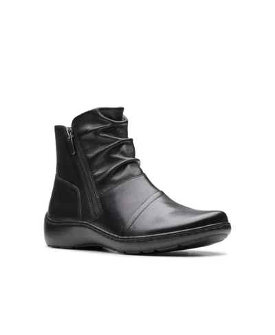 Clarks Women's Collection Cora Pace Boots In Black Leather