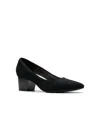 Clarks Teresa Step Womens Suede Pointed Toe Block Heels In Black Suede
