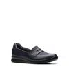Clarks Women's Collection Ellowyn Penny Shoes In Navy Leather