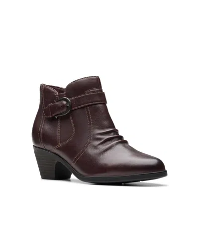 Clarks Women's Collection Emily 2 Opal Boots In Dark Brown Leather