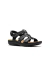 Clarks Laurieann Vine Womens Leather Open Toe Ankle Strap In Black Leather