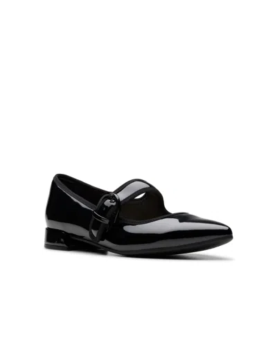 Clarks Women's Collection Natalyn May Shoes In Black Patent Synthetic
