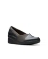 Clarks Suttyn Walk In Dark Pewter Metallic Leather