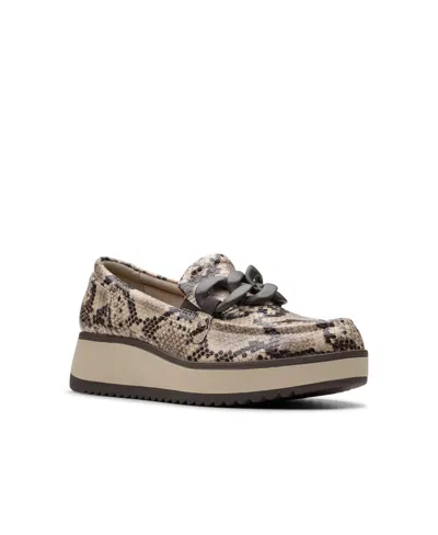 Clarks Women's Collection Zylah May Shoes In Snake Print Synthetic