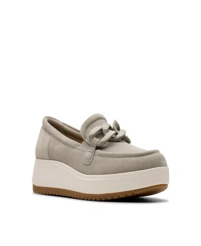Clarks Women's Collection Zylah May Shoes In Stone Suede