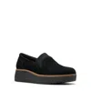 Clarks Women's Collection Zylah Sky Shoes In Black Suede