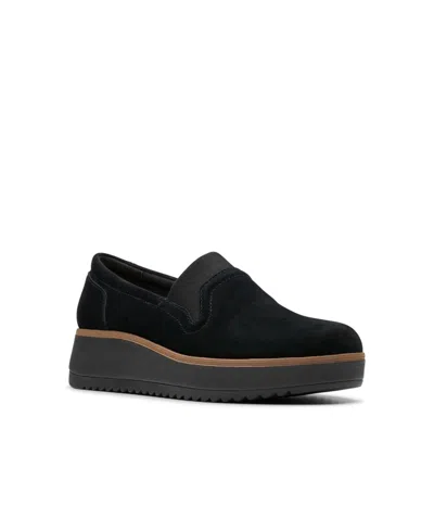 Clarks Women's Collection Zylah Sky Shoes In Black Suede