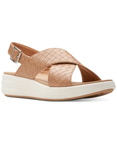 Clarks Women's Drift Sun Slip-on Slingback Wedge Sandals In Warm Beige