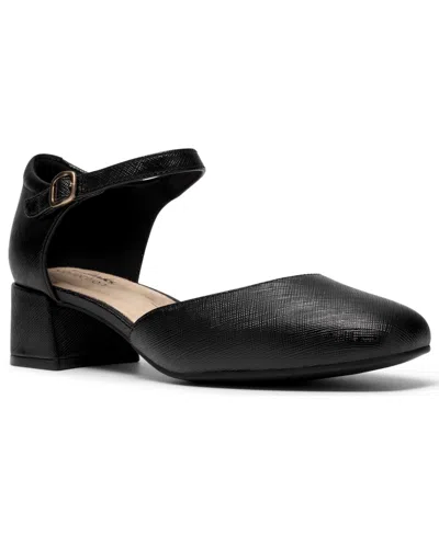 Clarks Women's Iridessa Block Heel Ankle Strap Pumps In Black Interest