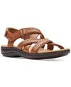 Clarks Women's Laurieann Rena Embellished Strappy Sandals In Tan Leather