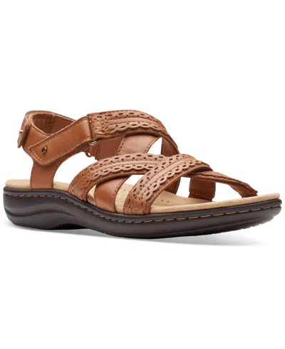 Clarks Women's Laurieann Rena Embellished Strappy Sandals In Tan Leather