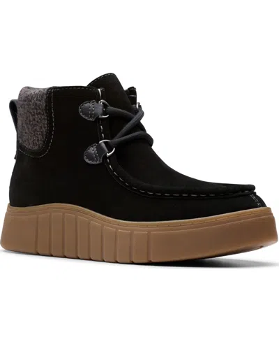 Clarks Women's Mykah Izzy Cozy Lace-up Booties In Black