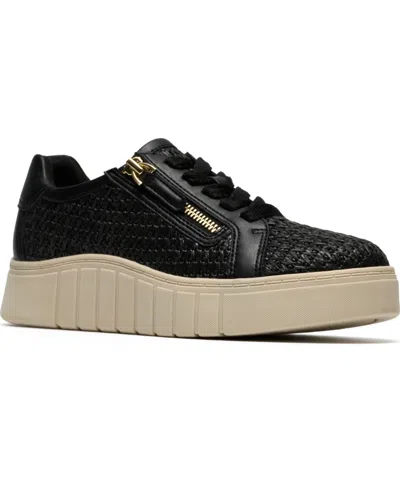 Clarks Women's Mykah Joy Round Toe Sneakers In Black