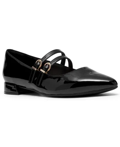 Clarks Women's Natalyn Jane Pointed-toe Mary Jane Flats In Black Patent