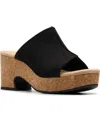 Clarks Nerisa Vine In Black Nubuck In Animal Print