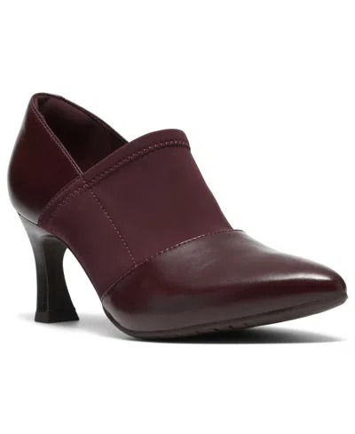 Clarks Women's Tammitha Sleek Pointed-toe Leather Pumps In Burgundy Leather