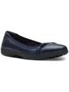 CLARKS WOMENS COMFORT INSOLE LEATHER BALLET FLATS