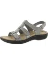 CLARKS WOMENS LEATHER COMFORT WEDGE SANDALS