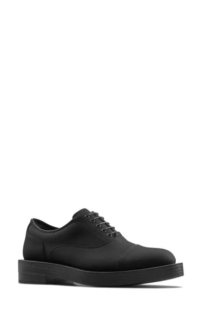 Clarks X Martine Rose Coming Up Roses Cap Toe Oxford In Black Leather