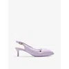 Clarks X Martine Rose Womens  Martine Rose X Clarks Sling 1 Padded Heeled Leather Courts In Lilac Leather