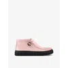 Clarks X Martine Rose Womens  Martine Rose X Clarks Torhill Leather Ankle Boots In Rose Leather