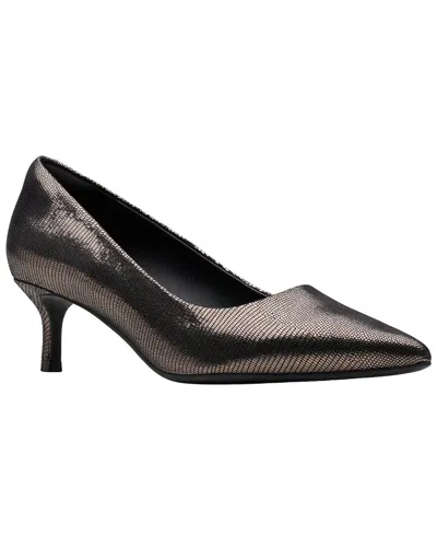 Clarks Zarey Court Leather Pump In Brown