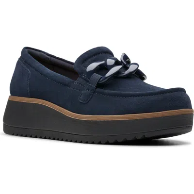 Clarks ® Zylah May Chain Loafer In Navy Suede