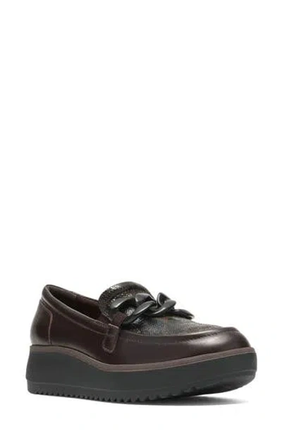 Clarks ® Zylah May Chain Wedge Loafer In Brown