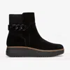 Clarks Zylah Rose Suede Boot In Black