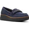 Clarks ® Zylah Shine Loafer In Blue