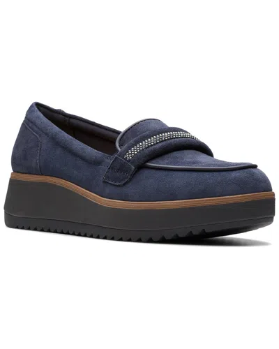 Clarks Zylah Shine Suede Loafer In Blue
