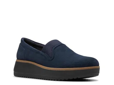 Clarks Zylah Sky Wedge Slipon In Blue