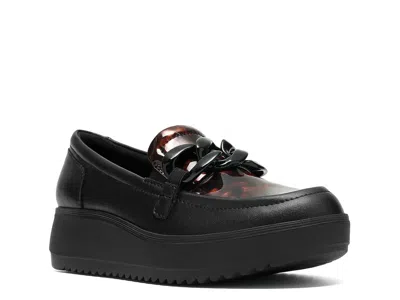 Clarks Zylah Wedge Loafer In Black