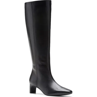 Clarksr Clarks(r) Edina Tall Leather Boot In Black