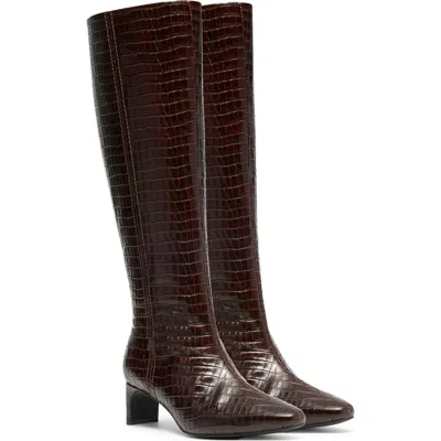 Clarksr Clarks(r) Edina Tall Leather Boot In Brown Leather