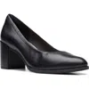 Clarksr Clarks(r) Freva55 Court Pump In Black Leather