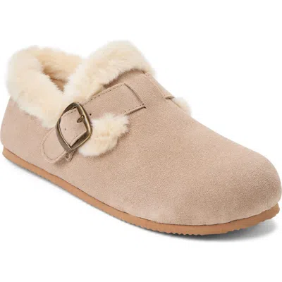 Clarksr Clarks(r) Genuine Cow Suede Buckle Closed Back Slippers In Bella Taupe