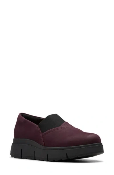 Clarksr Clarks(r) Loriini West Platform Wedge Loafer In Plum