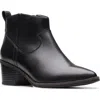 Clarksr Clarks(r) Morzine Sky Pointed Toe Bootie In Black Leather