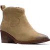 Clarksr Clarks(r) Morzine Sky Pointed Toe Bootie In Dark Sand Suede